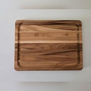 Lipper International Wood Cutting Board 12” x 9” Multi-Tone with Groove